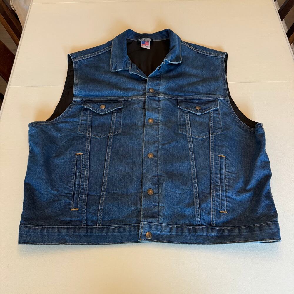 Vintage NRA Concealed Carry Denim Vest Men’s 2XL Utility Tactical Made In USA